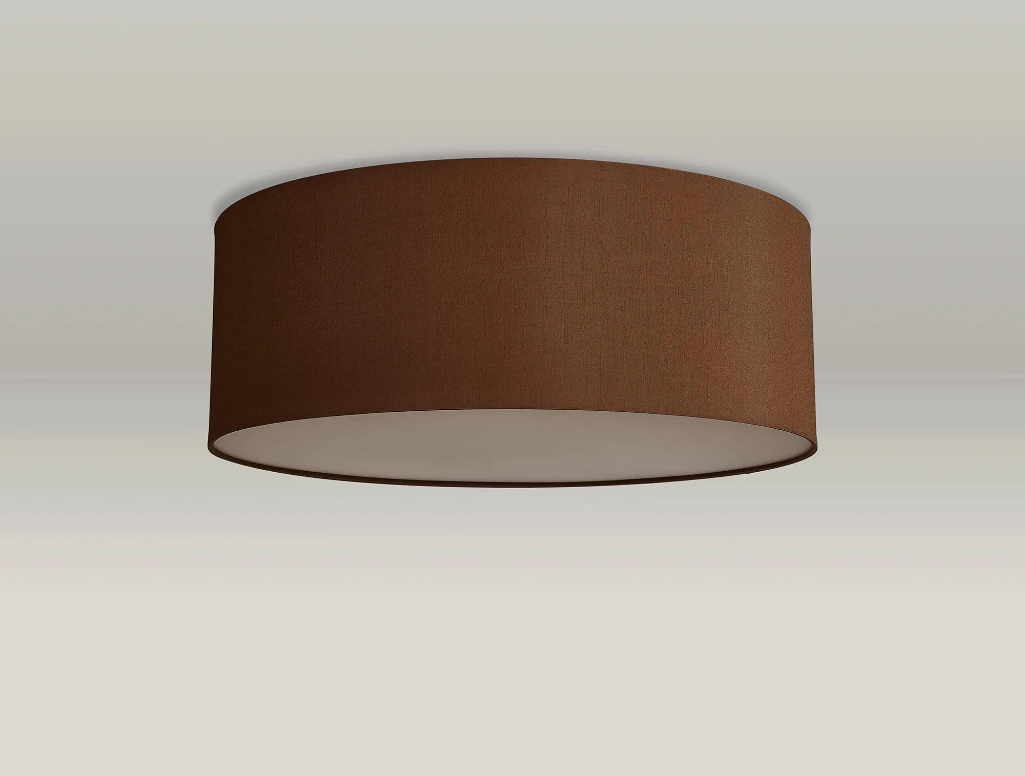 Baymont 60cm Flush 3 Light Raw Cocoa/Grecian Bronze, Frosted Diffuser DK0624  Deco Baymont WH RC